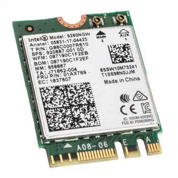 Intel Wireless-AC 9260 - netwerkadapter - M.2 2230 - 802.11b, 802.11a, 802.11g, 802.11n, 802.11ac, Bluetooth 5.0