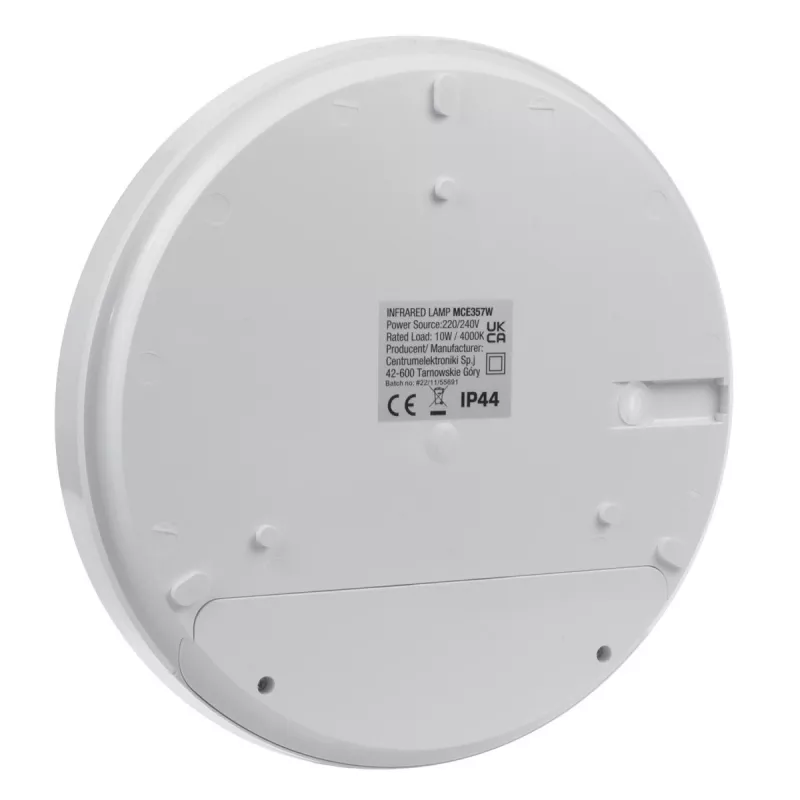 Wand-LED-lamp MACLEAN MCE357W met IR-bewegingssensor, wit, voor buiten en binnen