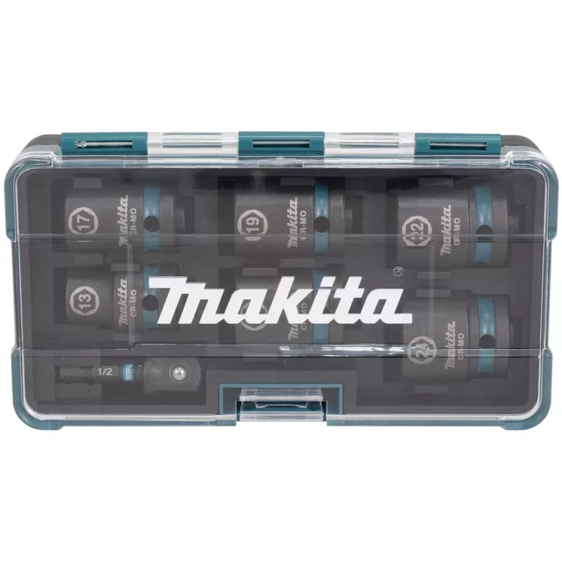 Makita E-16592 slagschroevendraaier-dopsleutel dopsleutelset zwart, turquoise