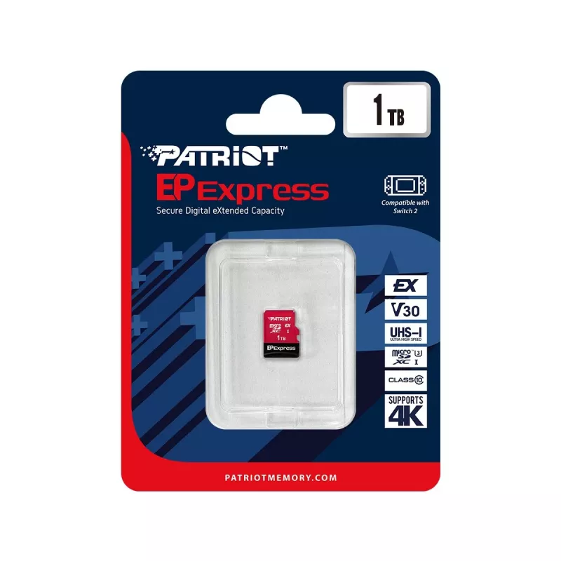 Patriot microSDXC-kaart 1 TB Express 800/600 MB/s PEF1TEPEXMCX