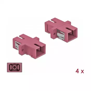 Glasvezelstekker SC bus-bus DELOCK 85995, paars, 4-pack