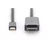 DIGITUS - adapterkabel - mini DisplayPort (M) naar HDMI (M) - 1,0 m - ondersteuning van 8K 60 Hz - zwart (DB-340109-010-S)