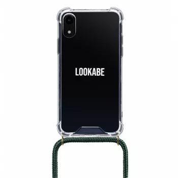Telefoonhanger Lookabe loo014 voor iPhone XR – goudgroen beschermhoesje met bandje