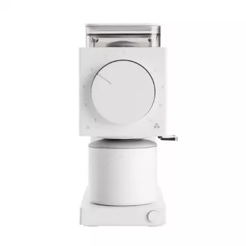Elektrische koffiemolen Fellow Ode Gen 2 — 140 W, roestvrijstalen maalwerk, 100 g capaciteit, wit