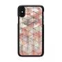 Beschermhoesje iKins voor iPhone XS / iPhone X, ruitpatroon, zwart