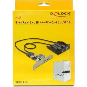 Delock frontpaneel 2 x USB 3.0 + PCI Express-kaart 2 x USB 3.0 (61893)