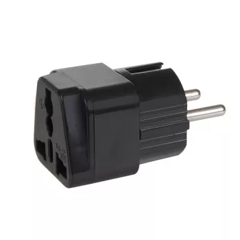 Netstekkeradapter Maclean MCE155 NEMA 5-15P Type E FR zwart