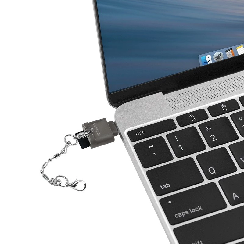 USB-C naar microSD-kaartlezer als sleutelhanger