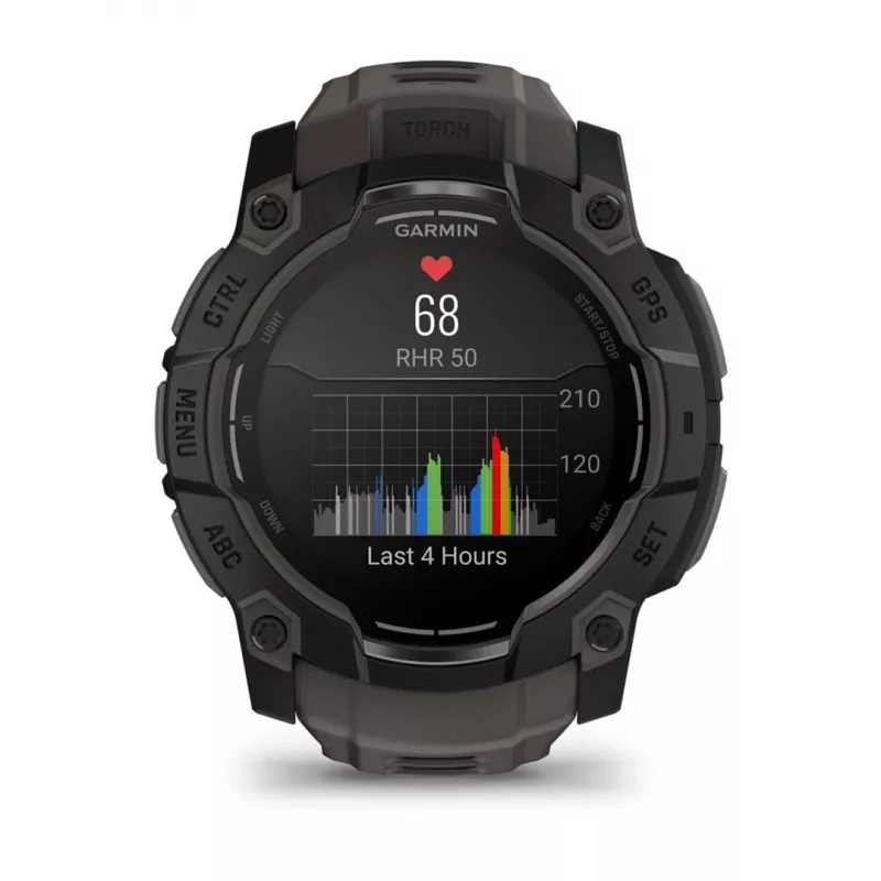 Garmin Instinct 3 AMOLED 3.3 cm (1.3) 50 mm digitaal 416 x 416 pixel touchscreen zwart GPS (satelliet)