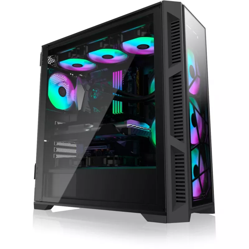 PONOS Ultra, midi tower, pc, zwart, ATX, EATX, micro ATX, Mini-ITX, SPCC, behuizing