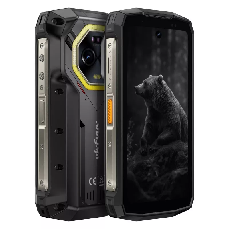Ulefone Armor Mini 20 smartphone, 4,7 inch, Helio G99, 8GB RAM, 256GB, 6200 mAh, Android 14, zwart