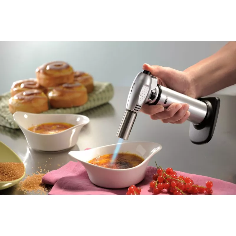 GEFU FUEGO Creme Brulee keukenbrander G-35400, zwart/roestvrij staal