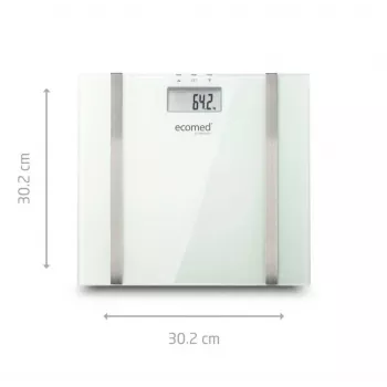 Ecomed BS-70E rechthoekig wit elektronische personenweegschaal