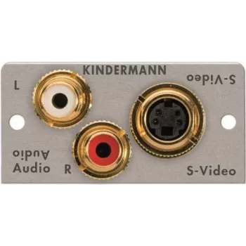 Inbouw frontpaneelmodule Kindermann 7444-531 — 2x RCA en 4-polige mini-DIN-aansluiting