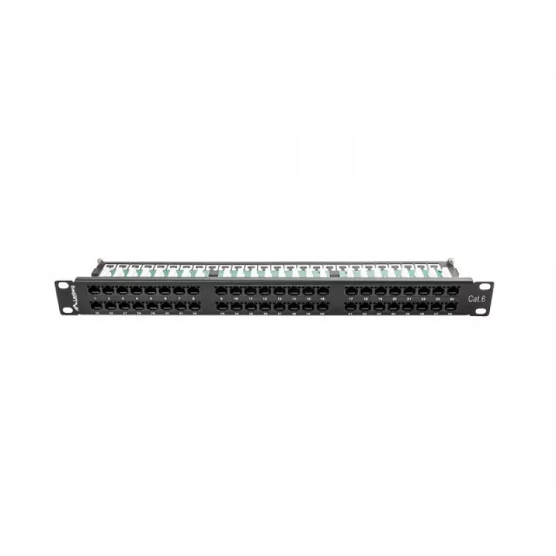 Lanberg PPU6-1048-B - patchpaneel - 1U - 19 inch