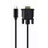 Gembird A-CM-VGAM-01 USB-C naar VGA male adapterkabel, 1920x1080 60 Hz, 2 m, zwart