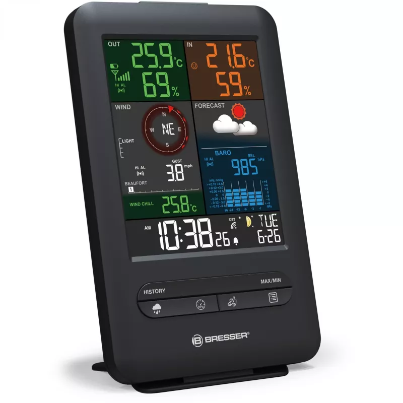 Digitaal weerstation Bresser Optics 7002525 binnen-/buitenthermometer