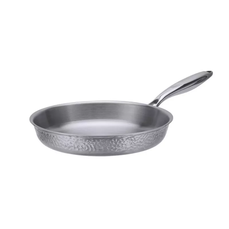 Allround pan RESTO Crater rond van roestvrij staal 24 cm