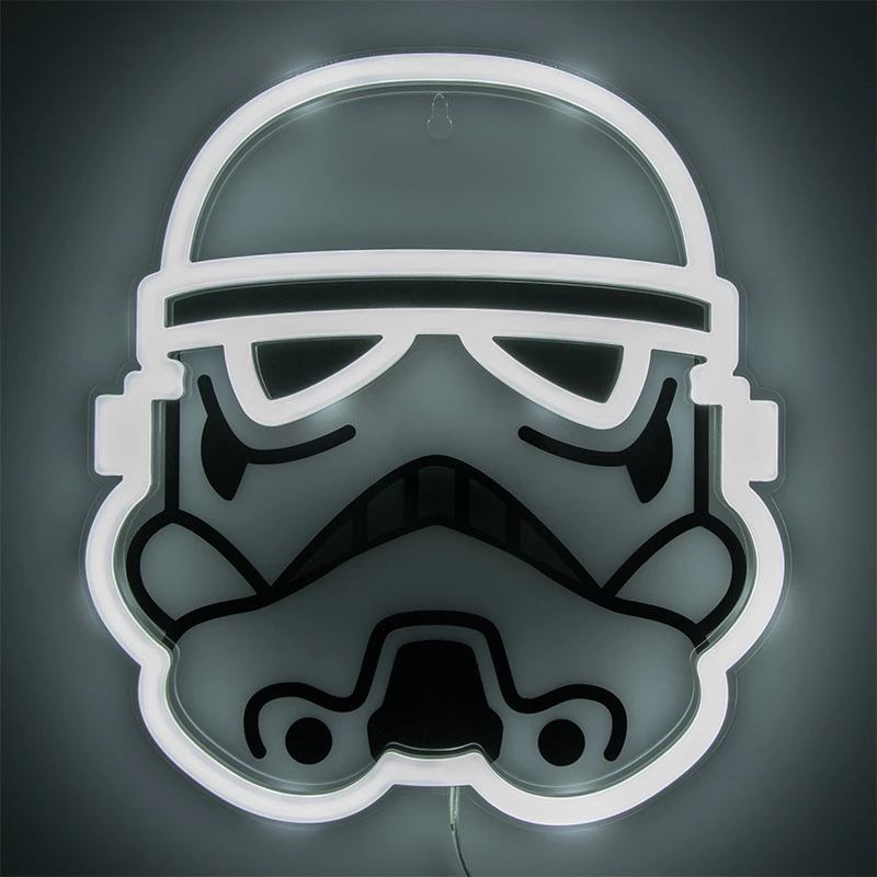 Wandmontierbare LED-neonlamp Paladone Stormtrooper model PP14595SWVN, decoratieve Star Wars-verlichting