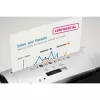 Papiervernietiger PEACH PS400-02, strokenversnippering, 22 cm werkbreedte, 7 mm snede, zwart/zilver