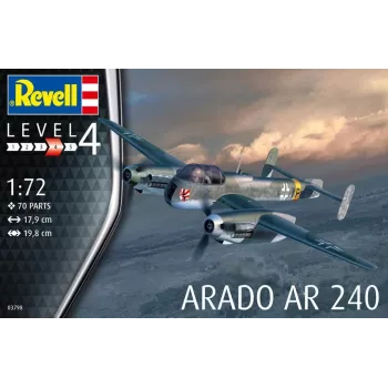 Plastic modelbouwpakket REVELL Arado AR-240 schaal 1:72 — vliegtuigmontagemodel