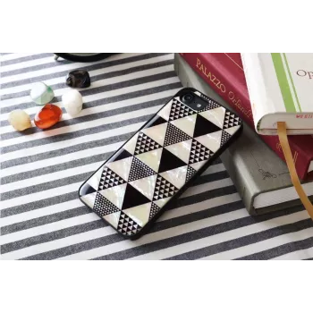 iKins hoesje voor Apple iPhone 8/7 — piramidepatroon, zwart