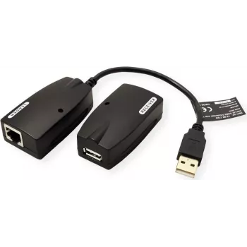 Value 12.99.1123 kabeladapter USB-A - RJ-45 zwart (12.99.1123)