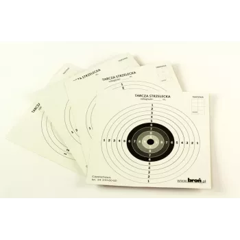 Schietschijven van papier broń.pl 14 x 14 cm, papier, 100-pack