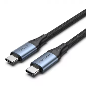 Vention USB4 Gen 3x2 Type-C-naar-Type-C-kabel 1 m, 5 A, aluminiumlegering, katoen omvlochten