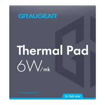 Warmtegeleidingspad GrauGear G-TMP-6W 100×100×1 mm, warmtegeleidingsvermogen 6 W/m·K