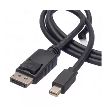 ROLINE - DisplayPort-kabel - DisplayPort (M) - Mini DisplayPort (M) - 5 m - vergrendeld - zwart (11.04.5637)