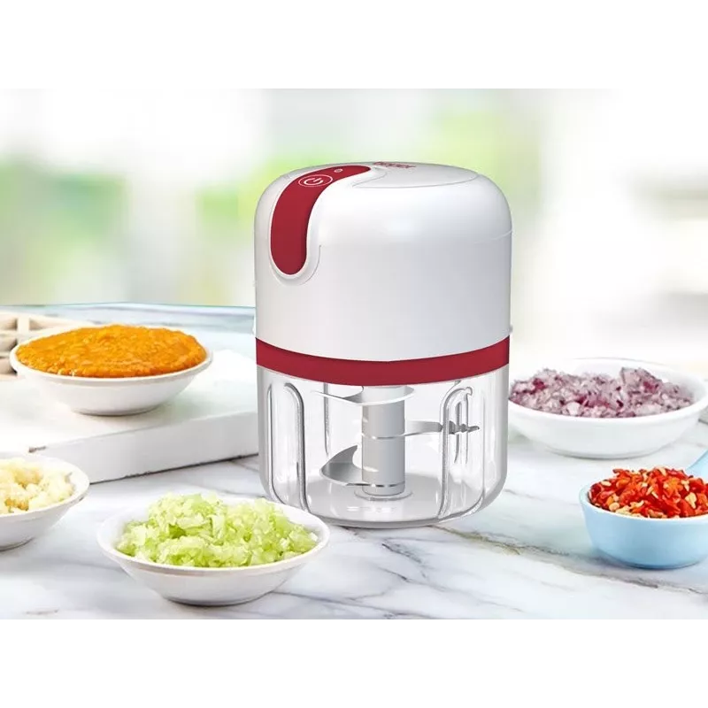 Beper P102ROB050 oplaadbare USB-hakmolen, 0,25 L, 30 W, wit/rood