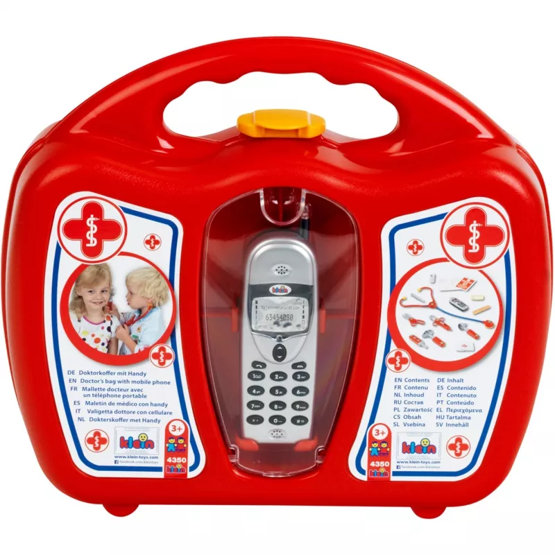 Dokterskoffer met mobiele telefoon
