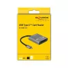 Kaartlezer DeLOCK 91741 USB 3.2 Gen 1 Type-C zwart grijs