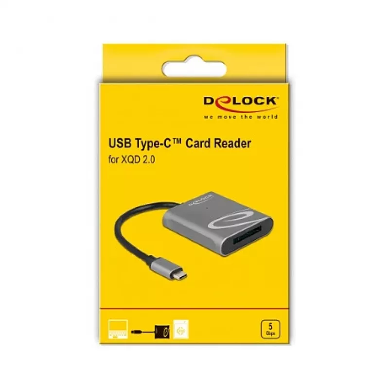 Kaartlezer DeLOCK 91741 USB 3.2 Gen 1 Type-C zwart grijs
