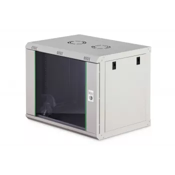 Wandgemonteerde 9U-rackbehuizing DIGITUS Dynamic-N DN-37104, 600 x 450 mm, IP20, slot met sleutel, ongemonteerd