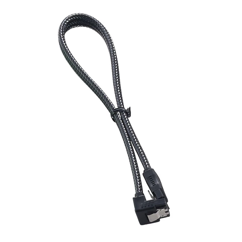 ModMesh Right Angle SATA 3 kabel 30 cm - carbon - kabel - digitaal/data (CM-CAB-RSAT-N30KC-R)