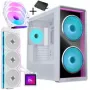 Lian Li LANCOOL 217 INF pc-behuizing-bundel + HydroShift II LCD-S 360TL AIO + 3x UNI FAN SL-INF 120 reverse-blade-ventilator - wit