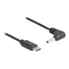 DeLOCK 85393 stroomkabel zwart 1,5 m USB-C 3,5 x 1,35 mm