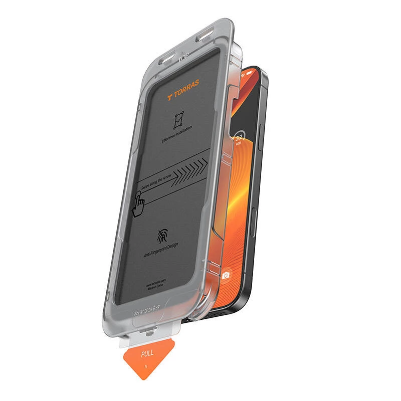 Privacyglas-displayschermbescherming Torras Install Master voor iPhone 16 Plus (model X00FX1563)
