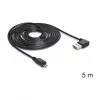 USB-kabel DeLOCK USB 2.0 5m USB A Micro-USB B zwart