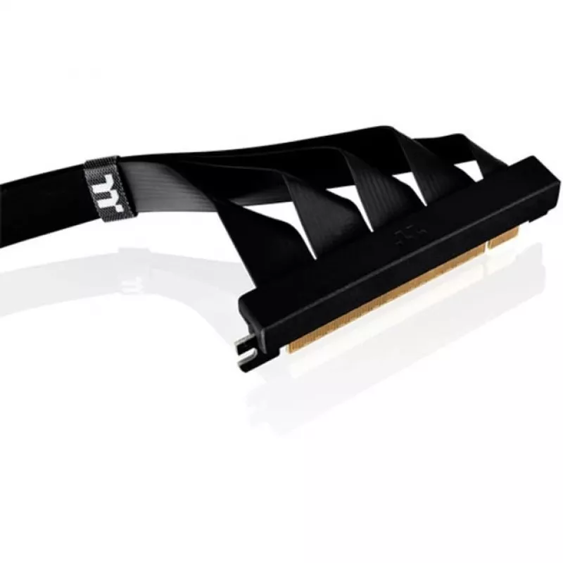 Thermaltake PCI-E 4.0 dubbele 90 graden riserkabel, 40 cm, zwart