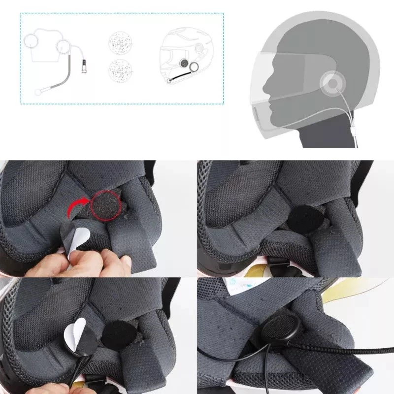 Headset FREEDCONN L1M motorintercom zwart