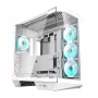 Darkflash DY470 pc-behuizing (wit) + 4 ventilatoren