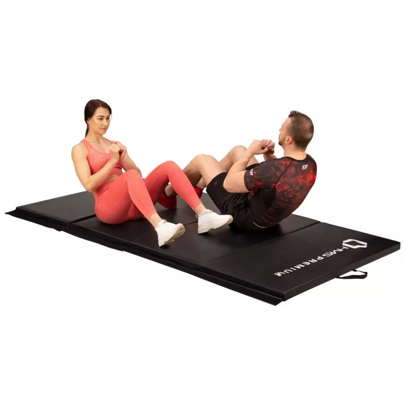 Opvouwbare gymnastiekmat zwart HMS Premium MGS01