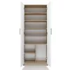 Ladekast OLIV 2D 74x35x180 cm, Sonoma-eiken/wit