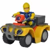 Simba Brandweerman Sam Mercury-quad met figuur, speelgoedvoertuig