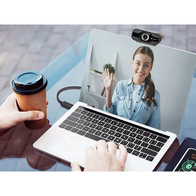 Webcam Tracer WEB007 2 MP 1920 x 1080 pixel USB 2.0 zwart
