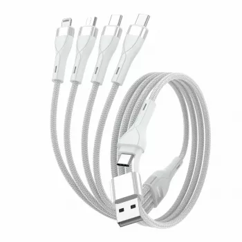 4smarts 541024 USB-kabel 1,2 m USB A/USB C USB C/Micro USB-A/Lightning wit (541024)
