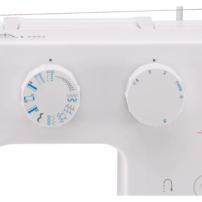 SINGER automatische naaimachine Promise 1412 — elektrisch, 12 ingebouwde steken, draaiknop, wit